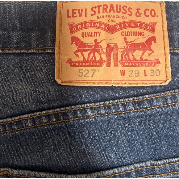 Men’s Levi’s 527 Bootcut Jeans | W29 L30 | Dark Blue | Y2K - Picture 4 of 7